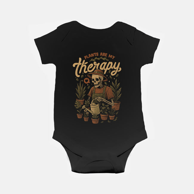 Plants Are My Therapy-Baby-Basic-Onesie-eduely