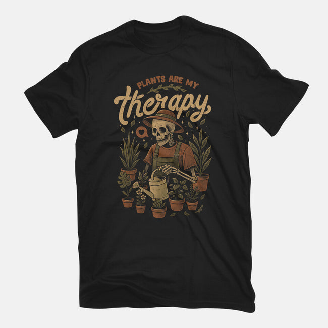 Plants Are My Therapy-Womens-Fitted-Tee-eduely