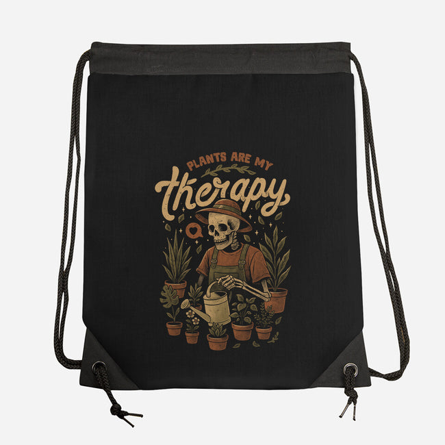 Plants Are My Therapy-None-Drawstring-Bag-eduely