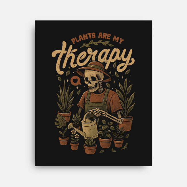 Plants Are My Therapy-None-Stretched-Canvas-eduely