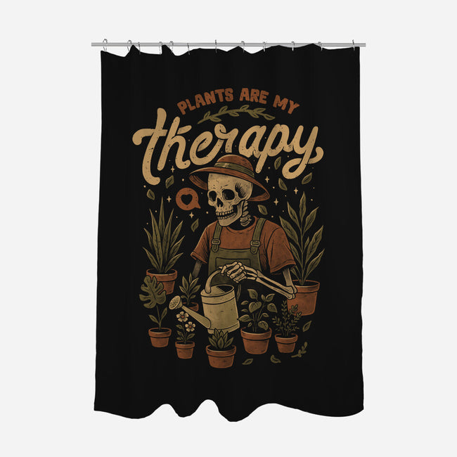 Plants Are My Therapy-None-Polyester-Shower Curtain-eduely