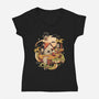 Dragon Island-Womens-V-Neck-Tee-eduely