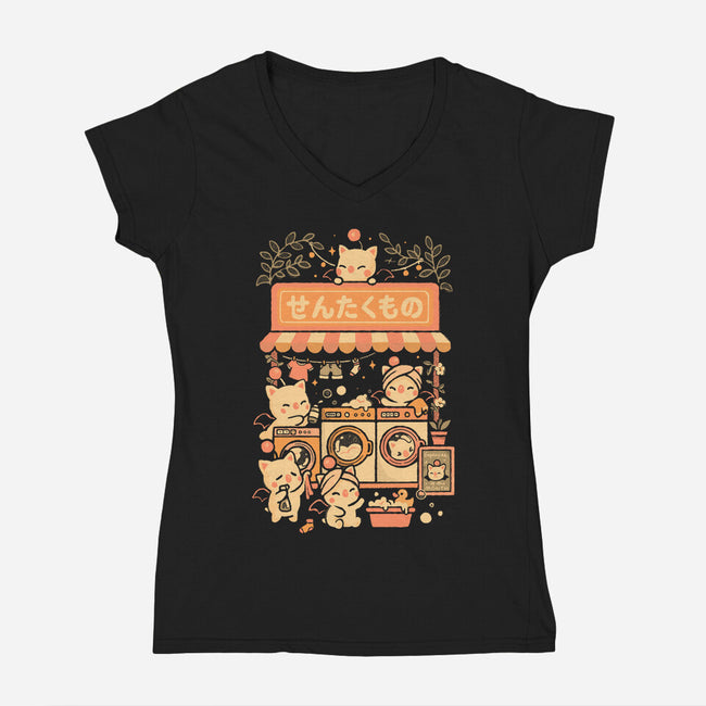 Fantasy Laundry-Womens-V-Neck-Tee-eduely
