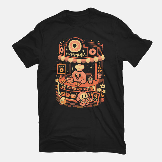 Pink Puff Donuts-Womens-Fitted-Tee-eduely