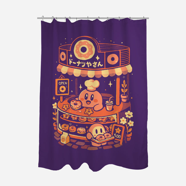 Pink Puff Donuts-None-Polyester-Shower Curtain-eduely