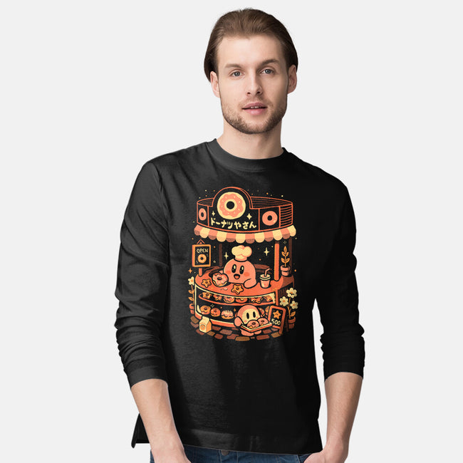 Pink Puff Donuts-Mens-Long Sleeved-Tee-eduely