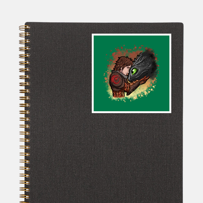 My Dragon Friend-None-Glossy-Sticker-nickzzarto