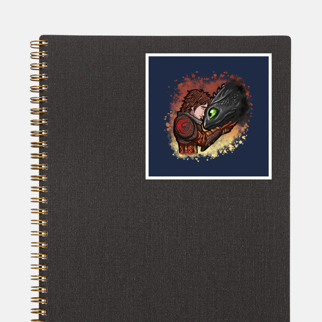 My Dragon Friend-None-Glossy-Sticker-nickzzarto