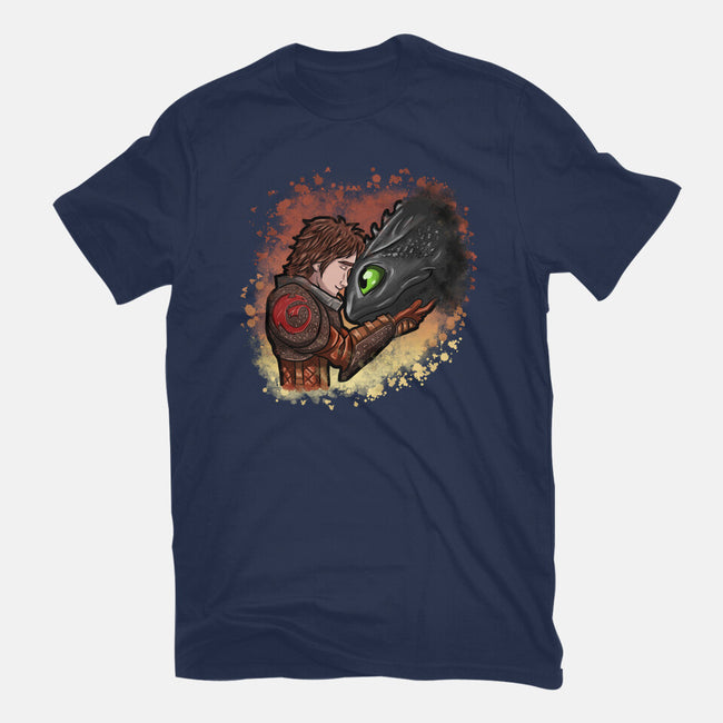 My Dragon Friend-Womens-Basic-Tee-nickzzarto