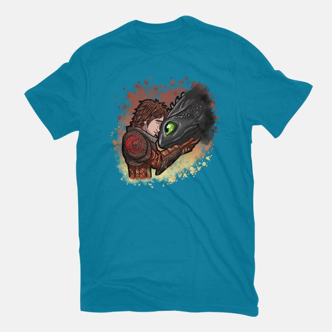 My Dragon Friend-Womens-Basic-Tee-nickzzarto