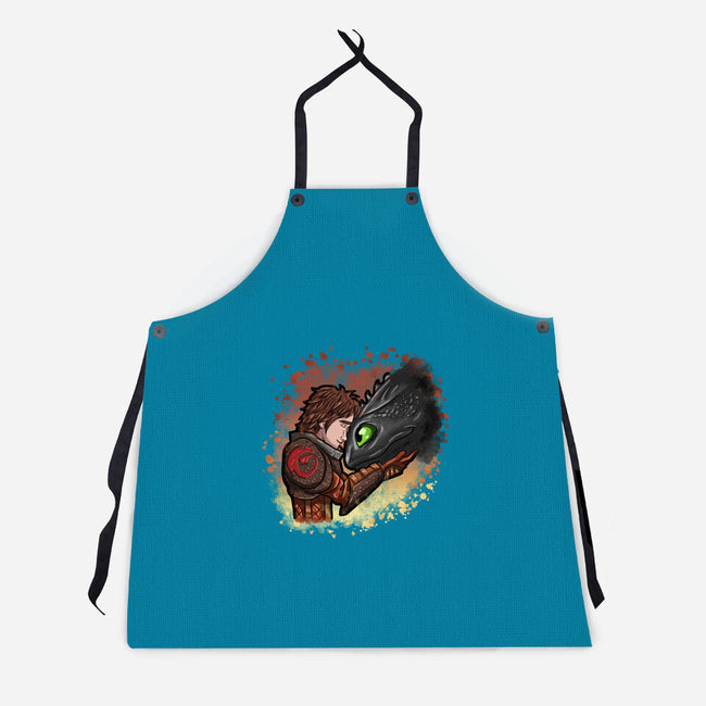 My Dragon Friend-Unisex-Kitchen-Apron-nickzzarto