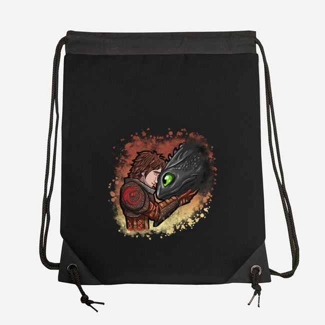 My Dragon Friend-None-Drawstring-Bag-nickzzarto