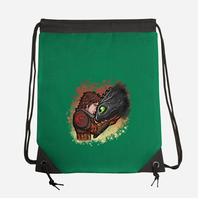 My Dragon Friend-None-Drawstring-Bag-nickzzarto