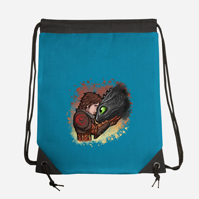 My Dragon Friend-None-Drawstring-Bag-nickzzarto