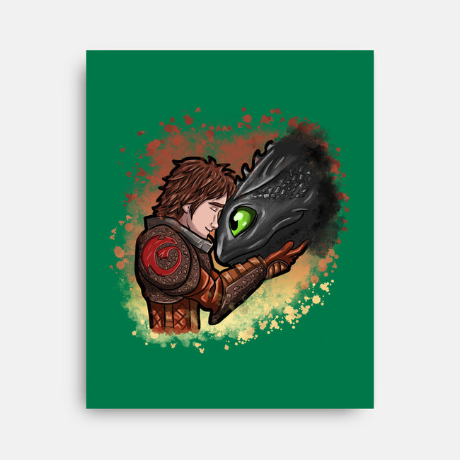 My Dragon Friend-None-Stretched-Canvas-nickzzarto