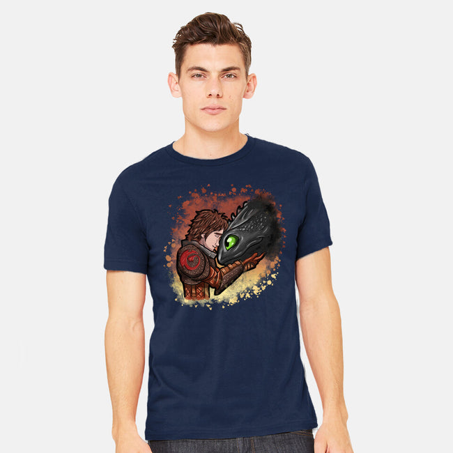 My Dragon Friend-Mens-Heavyweight-Tee-nickzzarto
