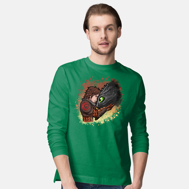 My Dragon Friend-Mens-Long Sleeved-Tee-nickzzarto