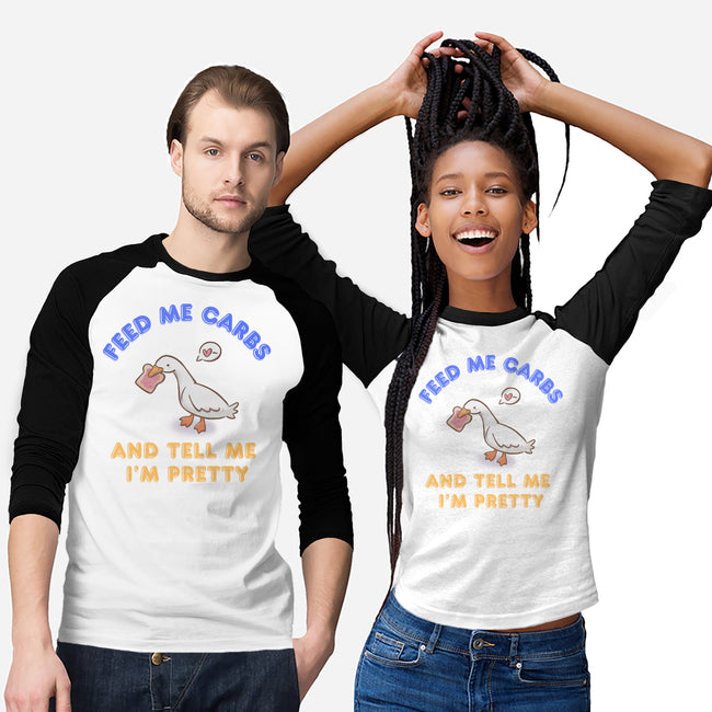 Feed Me Carbs-Unisex-Baseball-Tee-Roots And Shade