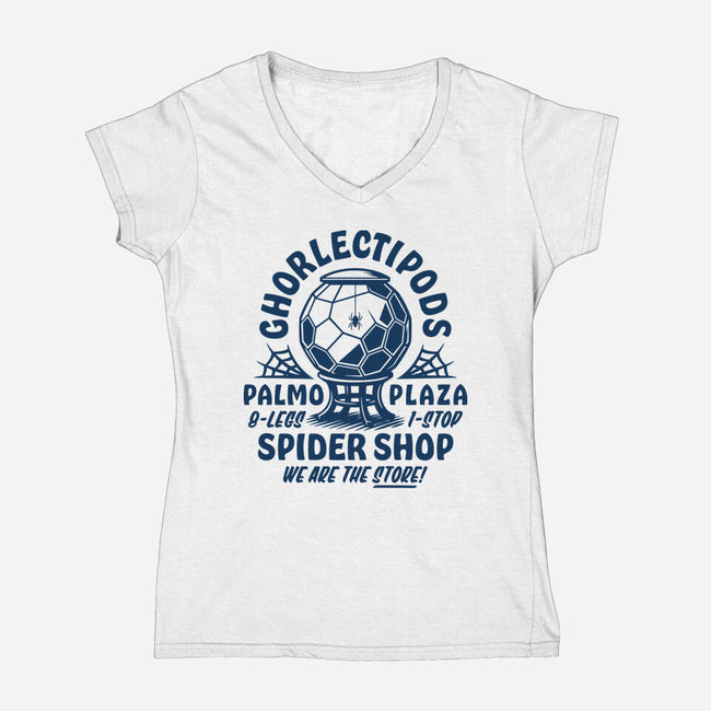 Ghorlectipods Spider Shop-Womens-V-Neck-Tee-Wheels
