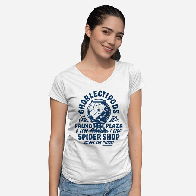 Ghorlectipods Spider Shop-Womens-V-Neck-Tee-Wheels