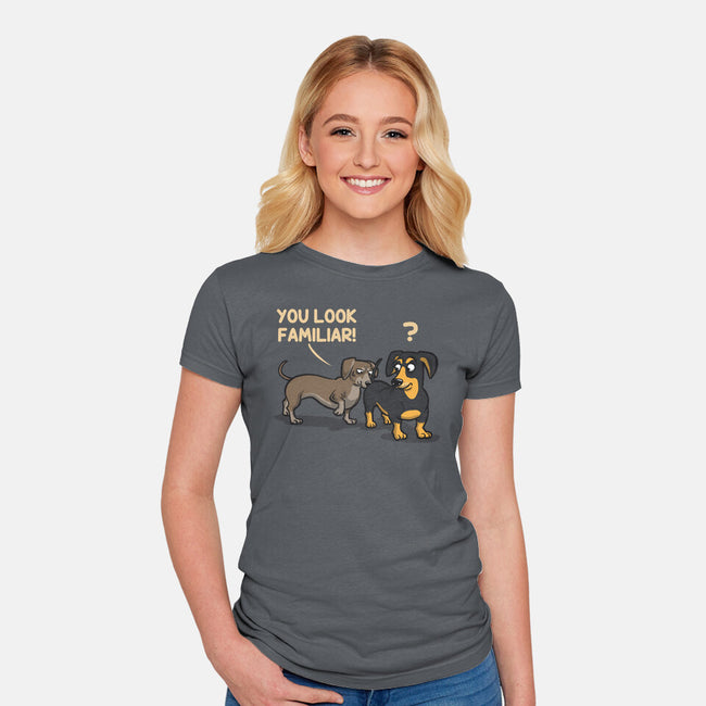 You Look Familiar-Womens-Fitted-Tee-zascanauta
