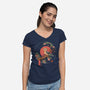 Whiskers In The Wind-Womens-V-Neck-Tee-vp021
