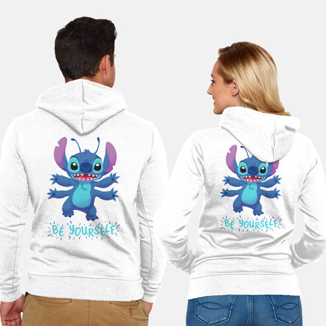 Be Yourself-Unisex-Zip-Up-Sweatshirt-Geekydog