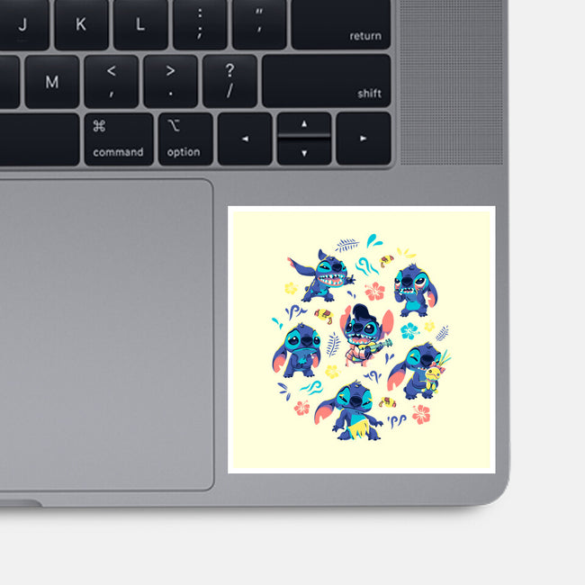 An Alien's Day-None-Glossy-Sticker-Geekydog