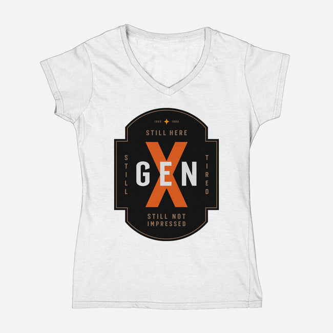 Still Not Impressed-Womens-V-Neck-Tee-BadBox