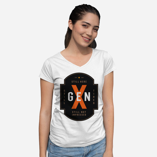 Still Not Impressed-Womens-V-Neck-Tee-BadBox