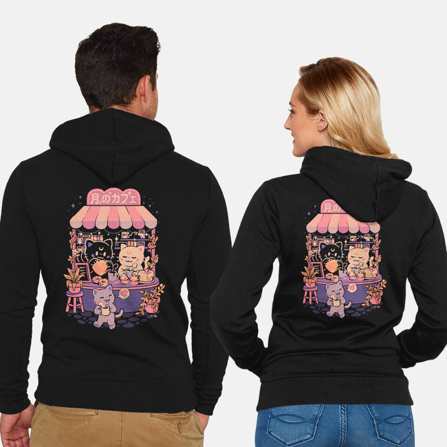 Moon Cafe-Unisex-Zip-Up-Sweatshirt-eduely