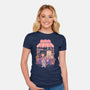 Moon Cafe-Womens-Fitted-Tee-eduely