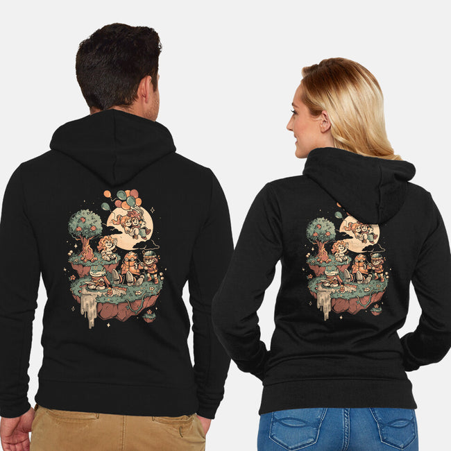 Chrono Island-Unisex-Zip-Up-Sweatshirt-eduely