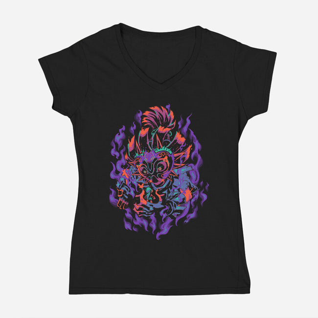 In The Hand Of Madness-Womens-V-Neck-Tee-Estudio Horta