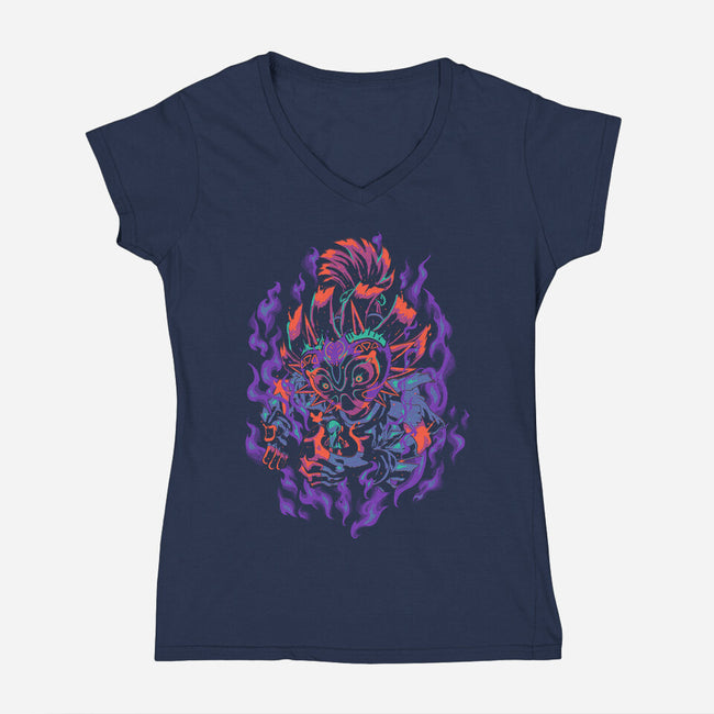 In The Hand Of Madness-Womens-V-Neck-Tee-Estudio Horta