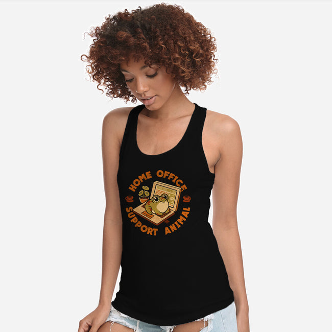 Home Office Support Animal Frog-Womens-Racerback-Tank-worlddominationforcats