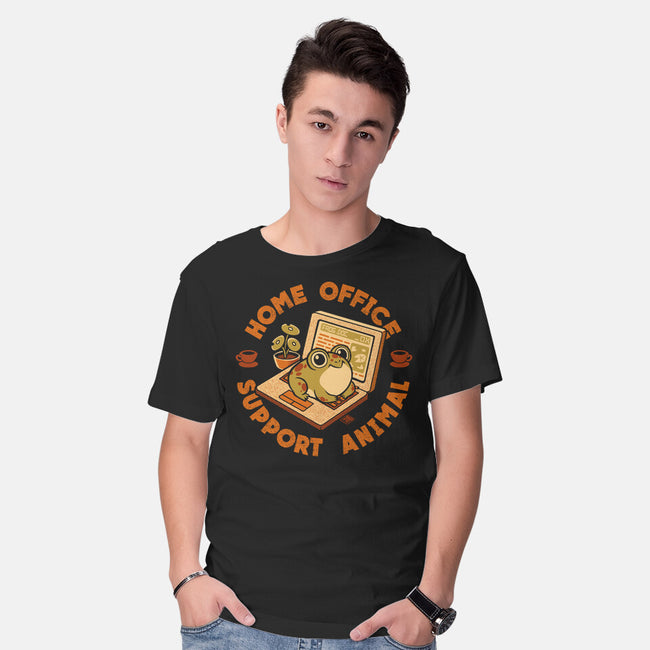 Home Office Support Animal Frog-Mens-Basic-Tee-worlddominationforcats