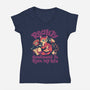 Reality Ruins My Life-Womens-V-Neck-Tee-worlddominationforcats