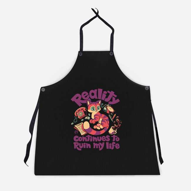 Reality Ruins My Life-Unisex-Kitchen-Apron-worlddominationforcats