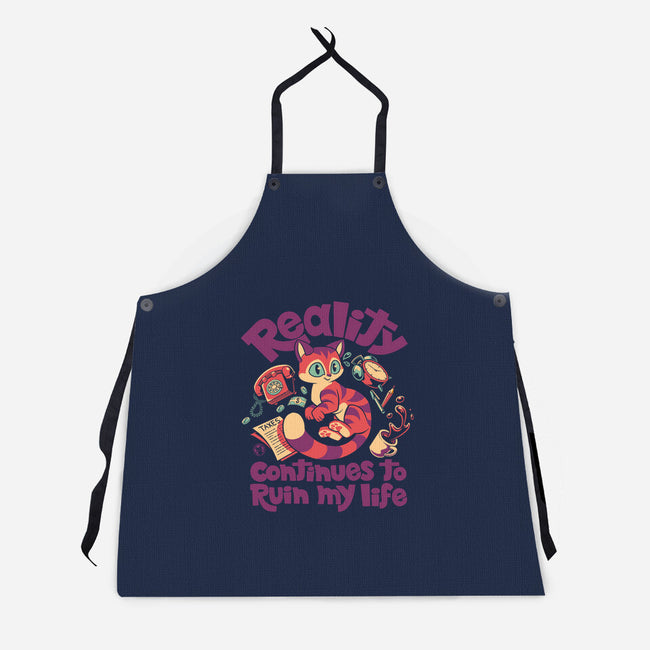 Reality Ruins My Life-Unisex-Kitchen-Apron-worlddominationforcats