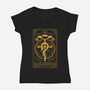 Tarot Of Alchemy-Womens-V-Neck-Tee-fanfabio