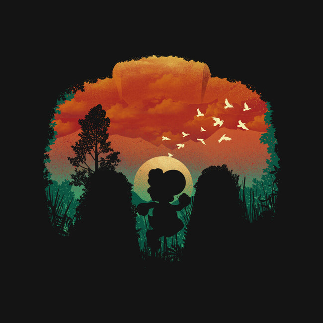 Dinosaur Game-Womens-Fitted-Tee-dandingeroz