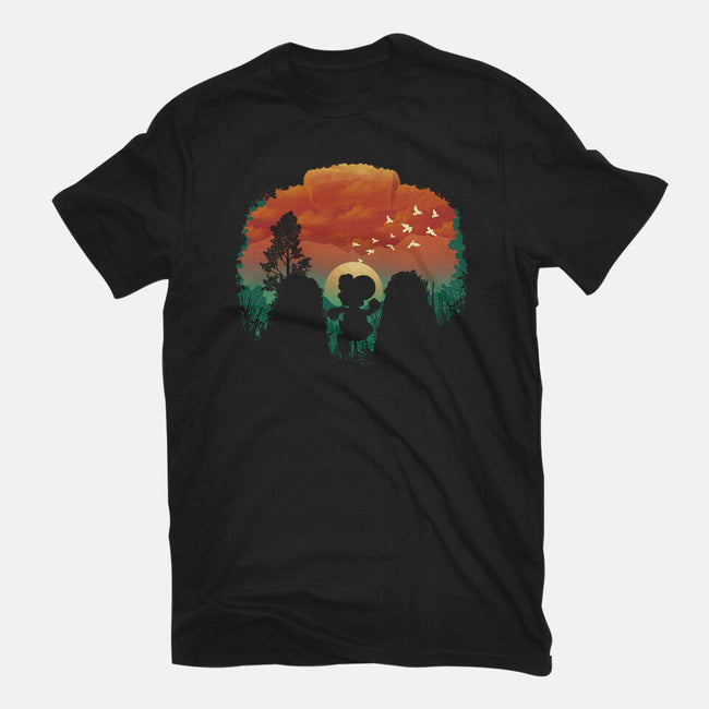 Dinosaur Game-Womens-Basic-Tee-dandingeroz