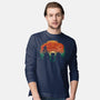 Dinosaur Game-Mens-Long Sleeved-Tee-dandingeroz