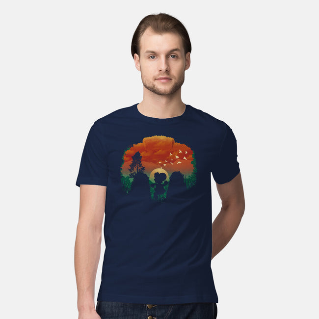 Dinosaur Game-Mens-Premium-Tee-dandingeroz