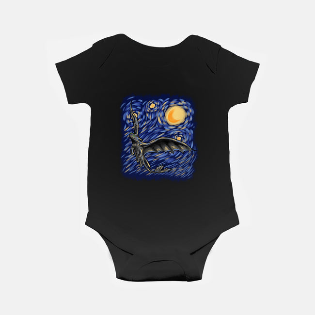 Dragon Starry Night-Baby-Basic-Onesie-nickzzarto