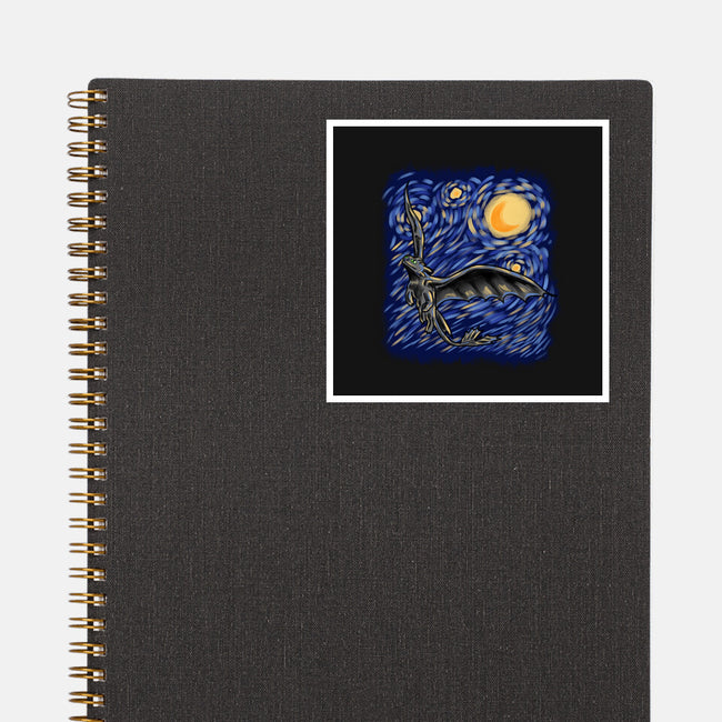 Dragon Starry Night-None-Glossy-Sticker-nickzzarto