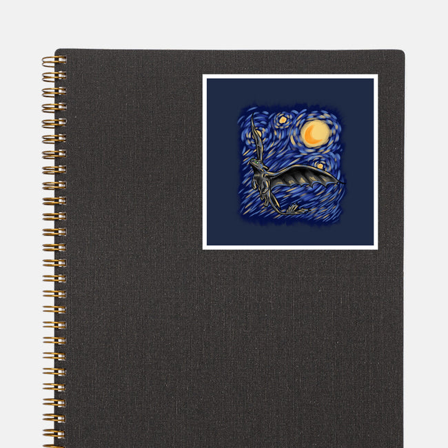Dragon Starry Night-None-Glossy-Sticker-nickzzarto