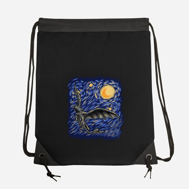 Dragon Starry Night-None-Drawstring-Bag-nickzzarto