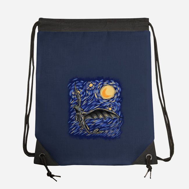 Dragon Starry Night-None-Drawstring-Bag-nickzzarto